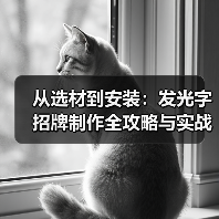 从选材到安装：发光字招牌制作全攻略与实战案例（图1）
