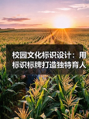 校园文化标识设计:用标识标牌打造独特育人环境(图1) 校园文化标识设计:用标识标牌打造独特育人环境(图1)
