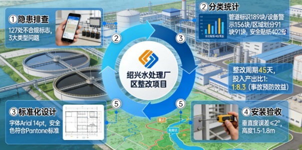 实测有效！抢先揭秘2026安全新规：看绍兴水处理如何“焕新”436块安全牌，筑牢厂区“生命防线”！(图1)