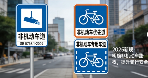 注意！2025年11月起，这些交通标志标线有大变化！非机动车、网约车都受影响！(图1)
